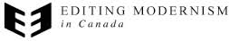 Logo for Editing Modernism in Canada project